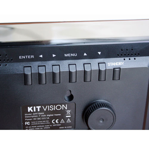 NEW KITVISION 7" DIGITAL PHOTO FRAME BUILT IN STAND SD MMC MS MEMORY CARDS BLACK eBay