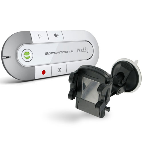 NEW SUPERTOOTH BUDDY HANDSFREE BLUETOOTH VISOR SPEAKERPHONE CAR KIT
