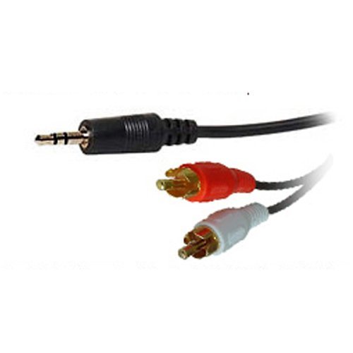 Cavo Rca Per Mini Cavo Audio Da 3.5mm Jack Stereo A 2 RCA (Phono) - Lunghezza 2m, Connettori Dorati, Per TV/PC/Auto Cavo Jack Professionale