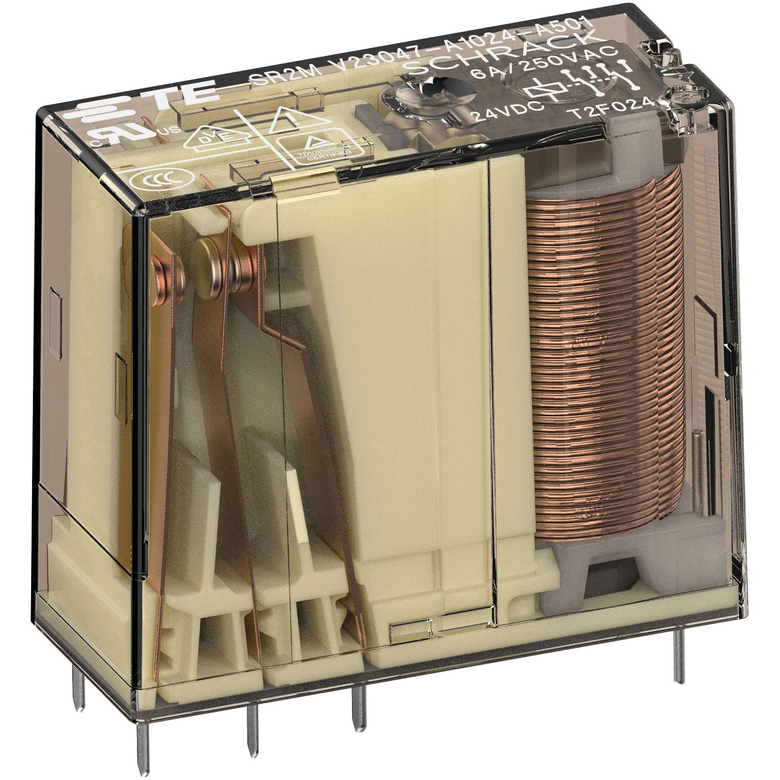 TE Connectivity 3-1393788-3 Relé industrial 5 V CA 2 conmutadores