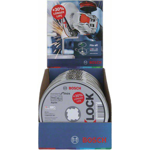 Bosch 2608619267 X-LOCK INOX 10x125x1x22.23 mm taglio dritto WA 60 T BF
