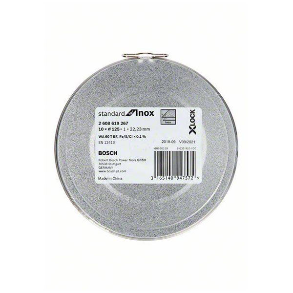 Bosch 2608619267 X-LOCK INOX 10x125x1x22.23 mm taglio dritto WA 60 T BF