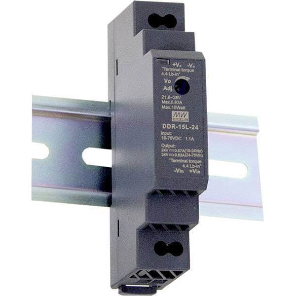 Convertitore CC/CC su guida Mean Well DDR-15L-5 5 V 3 A 15 W 1 uscita