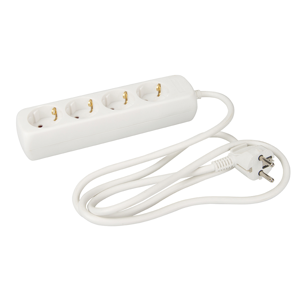 European Type F Schuko Extension Lead 4-Way 1.5m Plugs & Sockets ...