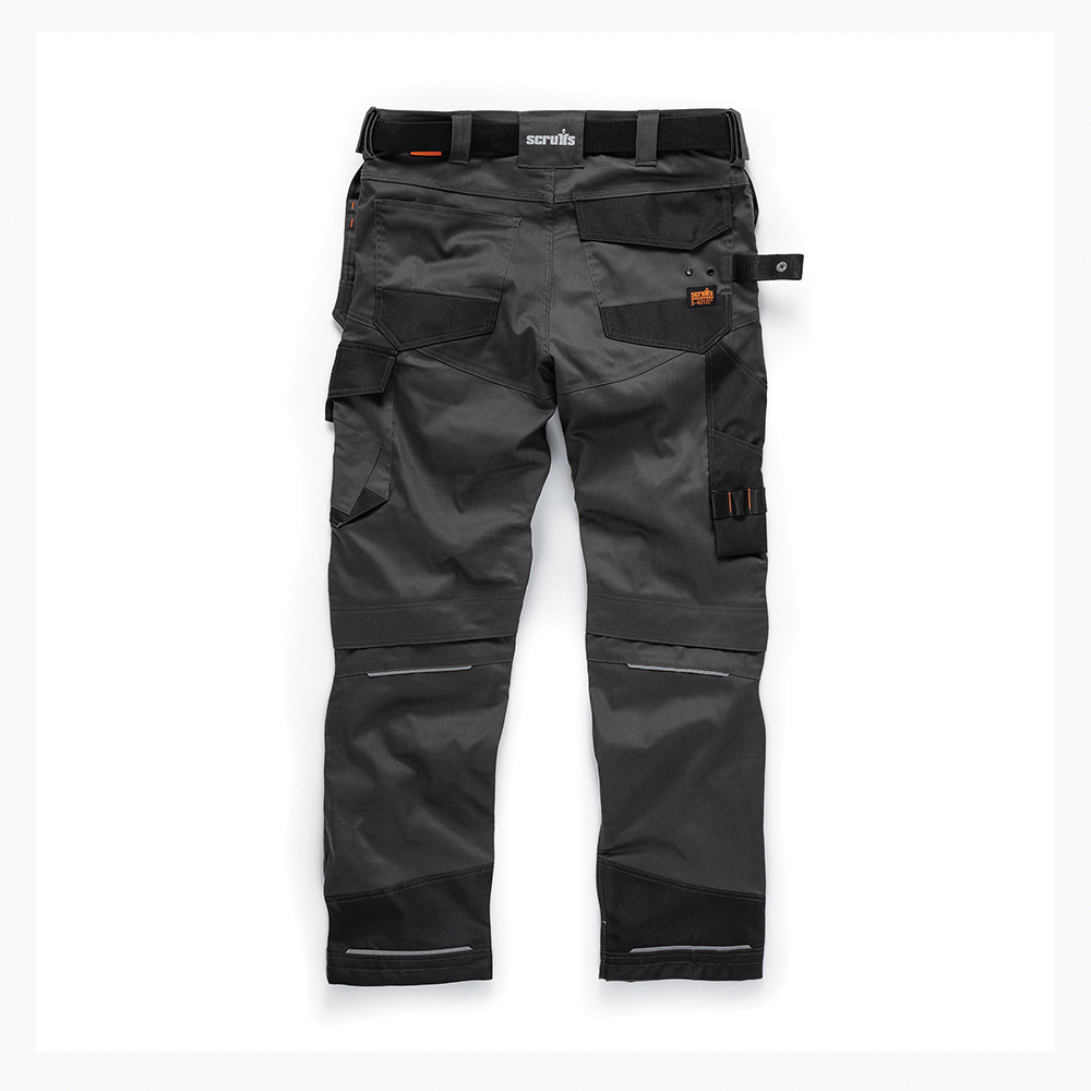 Scruffs Pro Flex Holster Trousers Graphite Multi Pockets Tradesman Clothing