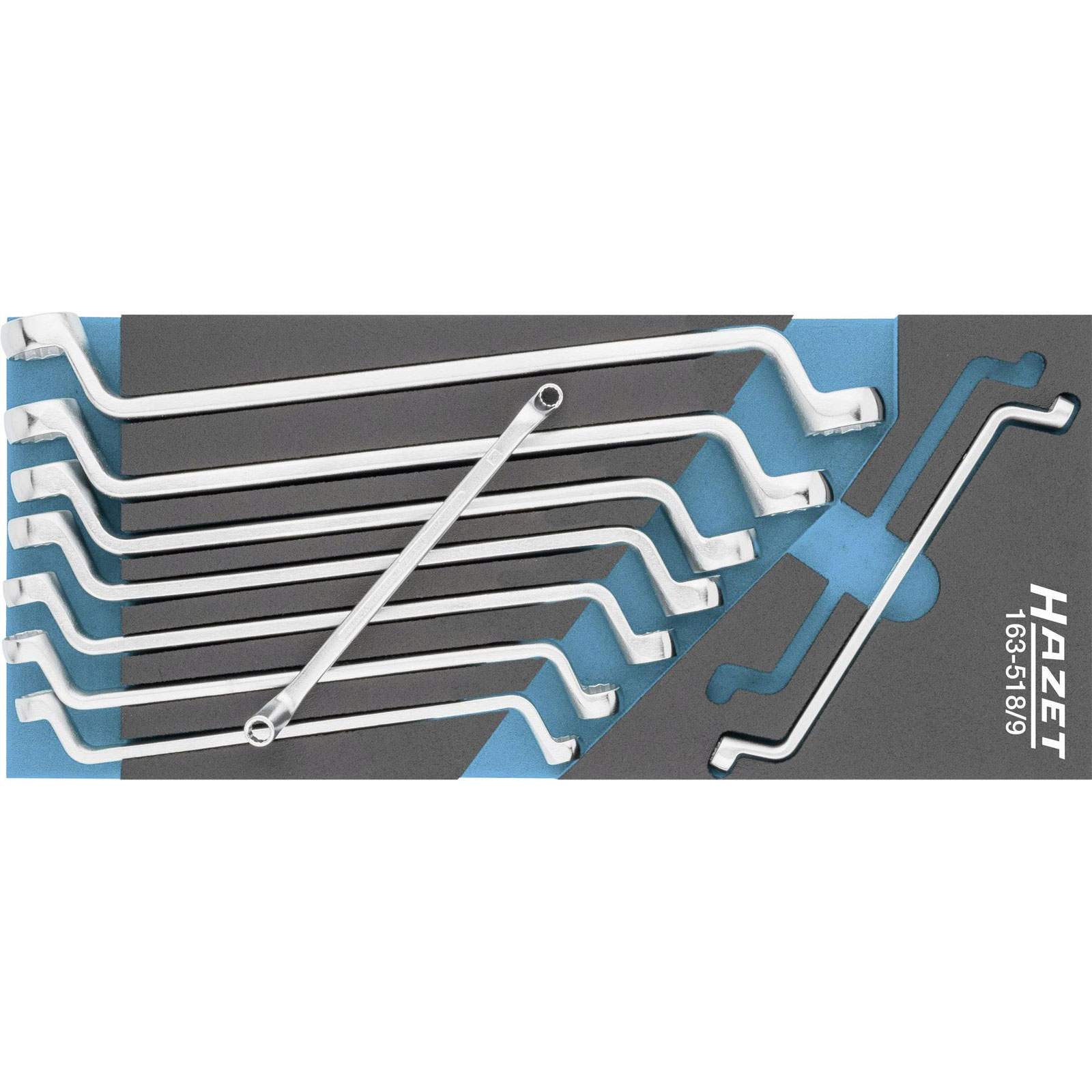 Hazet 163-518/9 Double-ended Box Wrench Set 9 pc 6-23mm SIS System