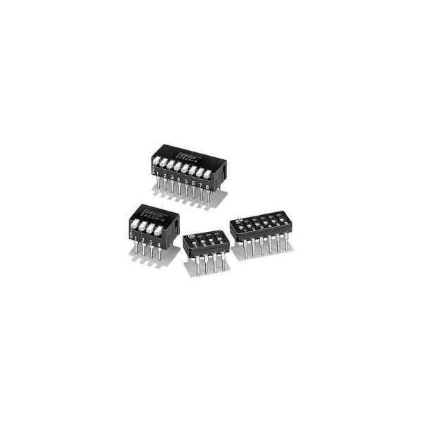 Omron A6H-8101 DIP Switch a scorrimento 8PST 8 pin SMD 24V 0,025A Latch