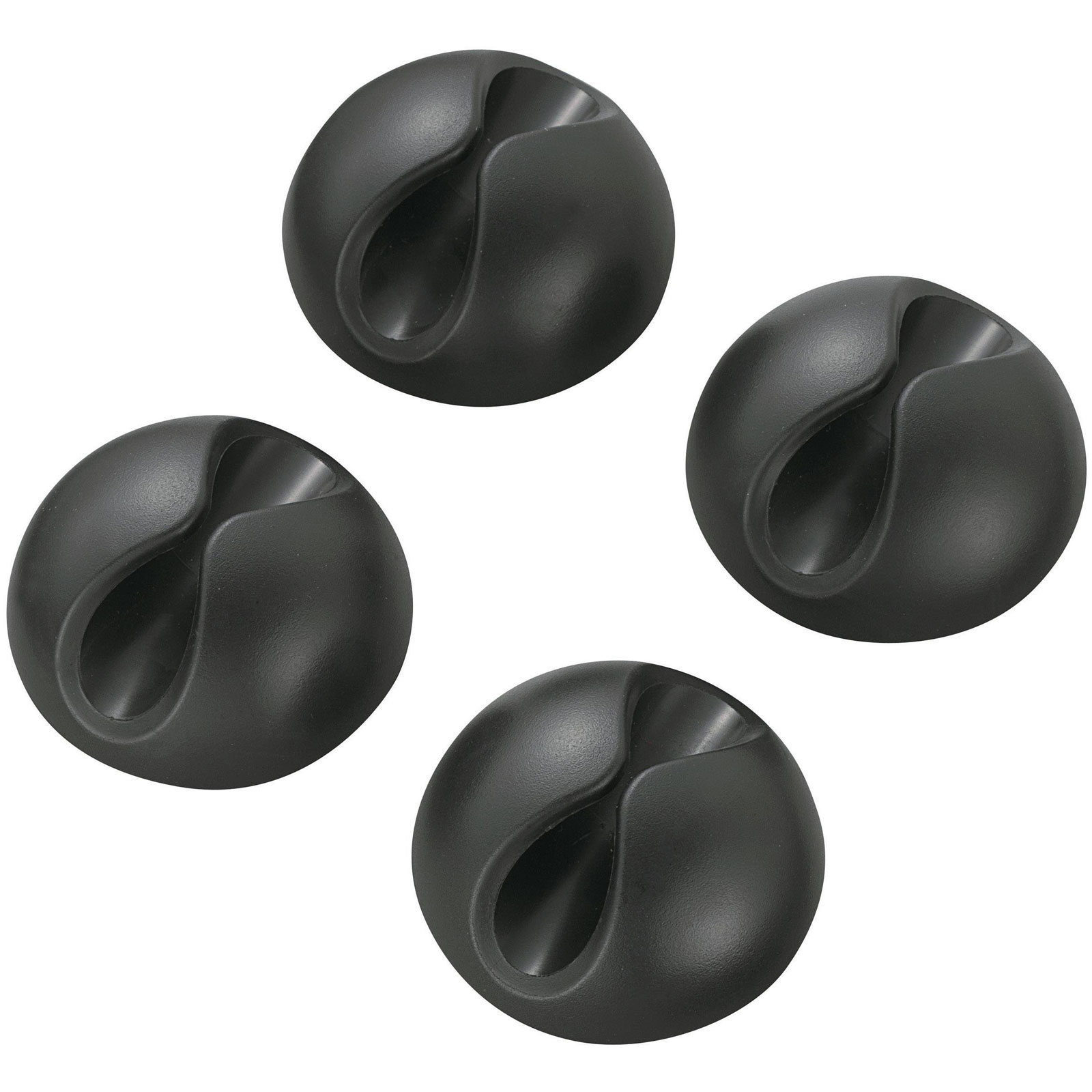 TRUCOMPONENTS 41014 Support de câble autocollant Ø9mm noir 4pcs