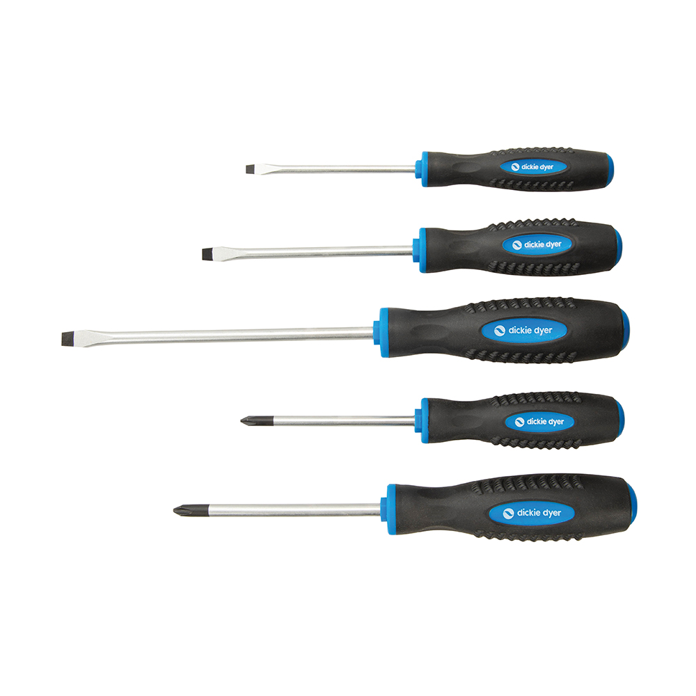Dickie Dyer Premium Soft-Grip Screwdriver Set 5 pieces Phillips / Slotted