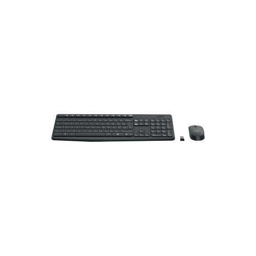 Logitech MK235 Keyboard & Mouse USB Wireless RF French Grey USB Wireless RF