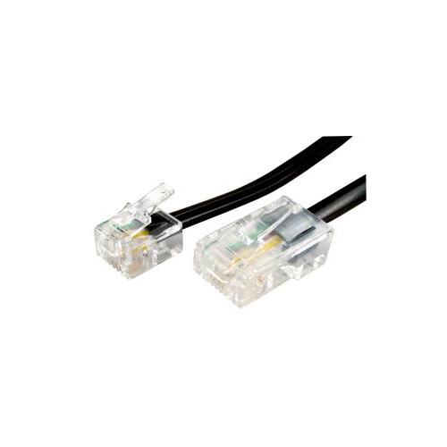 Rj11 Plug To Rj45 Plug Telephone/Modem Lead In Black, 4 ... crossover wiring white black red yellow green 