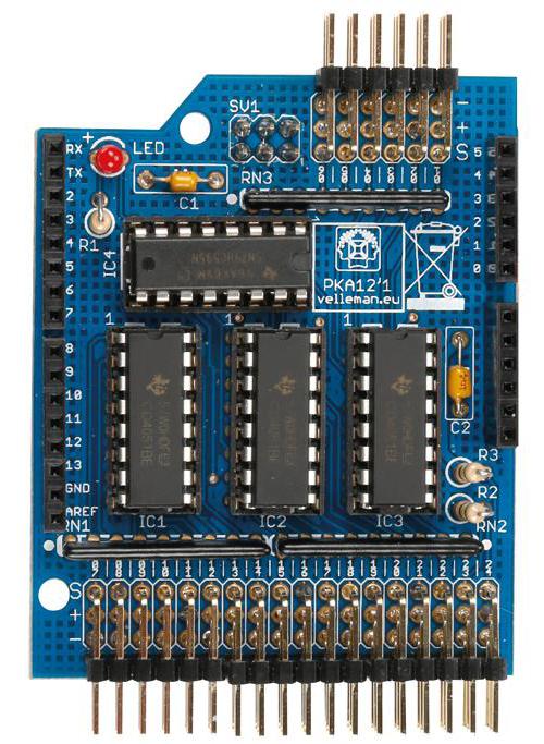 Velleman Kit - KA12 - Analogue Input Extension Shield For Arduino Uno ...