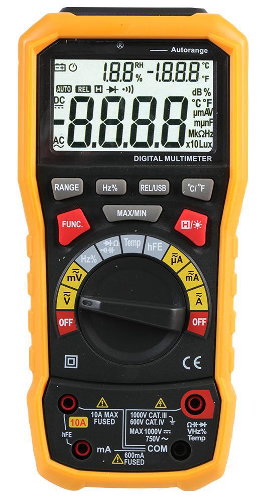 Duratool D03122 Digital Multimeter, Trms With Usb eBay