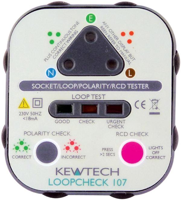 Kewtech - LOOPCHECK107 - Socket Tester, 13a Uk ... crossover wiring white black red yellow green 