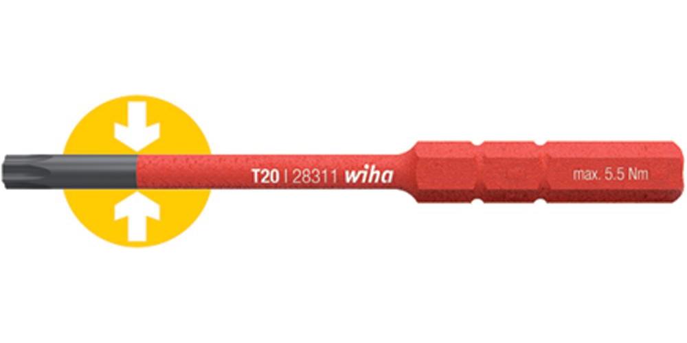 WIHA - 41160 - Softfinish VDE Slimbit Torx destornillador T9 x 75 mm 1000V CA