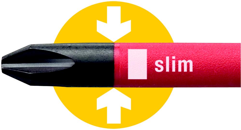 WIHA - 41160 - Softfinish VDE Slimbit Torx destornillador T9 x 75 mm 1000V CA