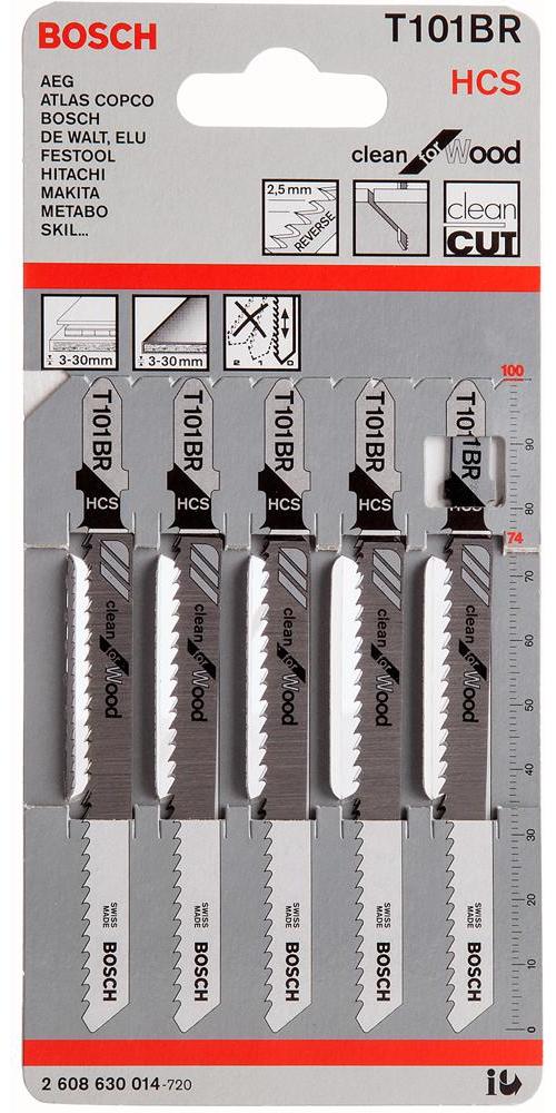 Bosch T101BR Wood Jigsaw Blades 5 Pack eBay