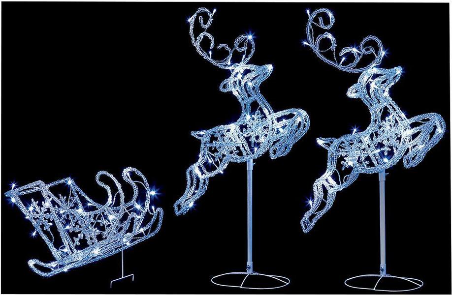 lv162345 120 led acrylic reindeer sleigh outdoor lv162345 120 led acrylic reindeer sleigh outdoor