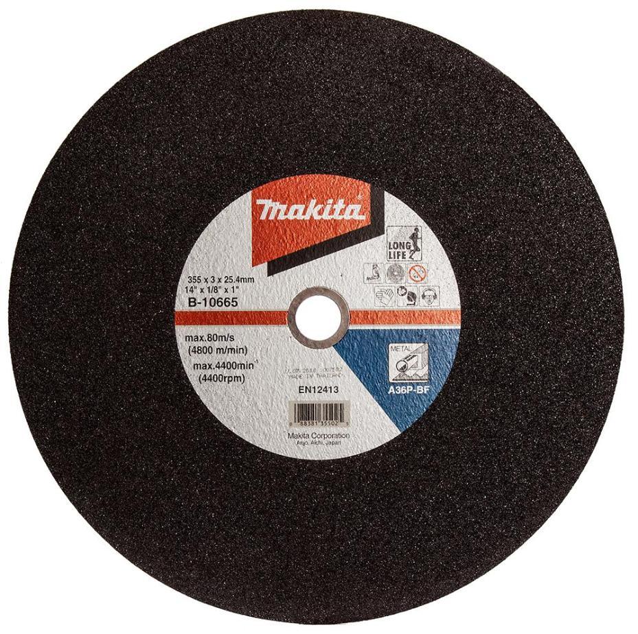 Metal Chop Saw Cutting Disc, 355mm x 3mm x 25.4mm - MAKITA - B-10665 | eBay