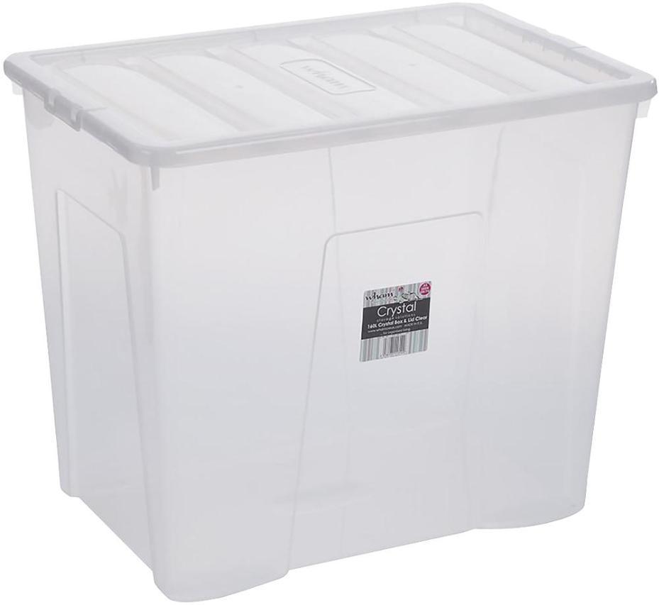 CRYSTAL STORAGE BOX & LID, CLEAR 160L WHAM eBay