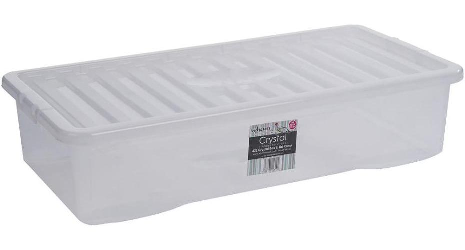 CRYSTAL STORAGE BOX & LID, CLEAR 42L WHAM 5038135113109 eBay