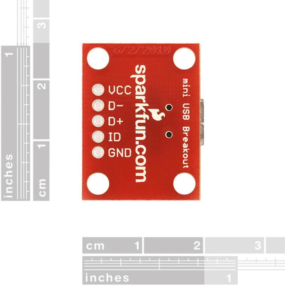 USB Mini B Breakout Board - SPARKFUN ELECTRONICS