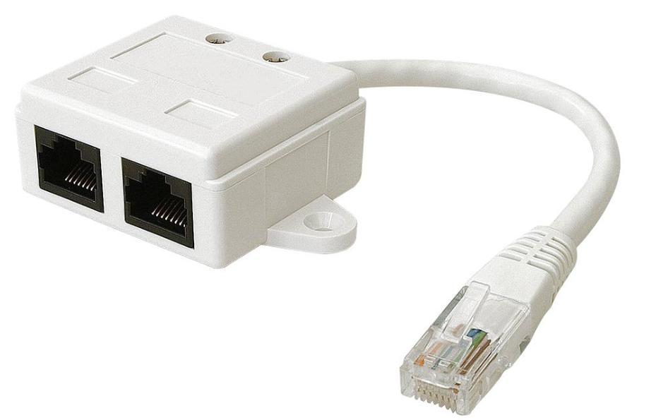 CAT5E Data / Data Ethernet Cable Economiser, RJ45 Homme à 2x RJ45 Femme - Kauden