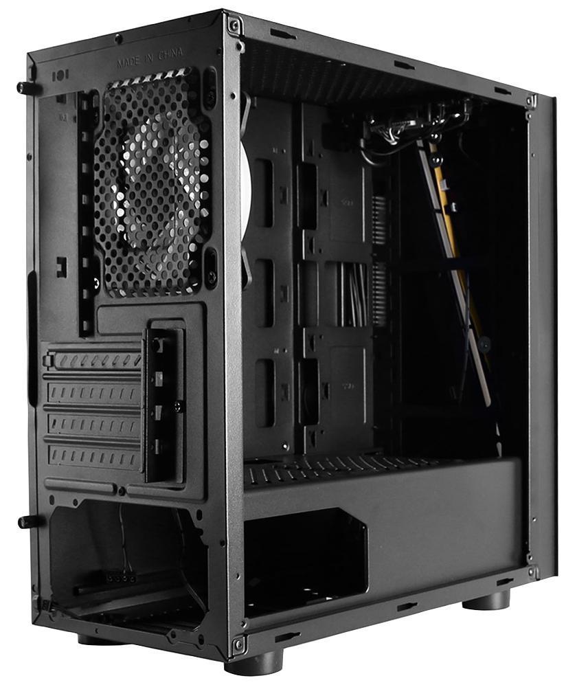 Seven Micro ATX PC Tower Case with Halo LED Fan, Black - CIT ...