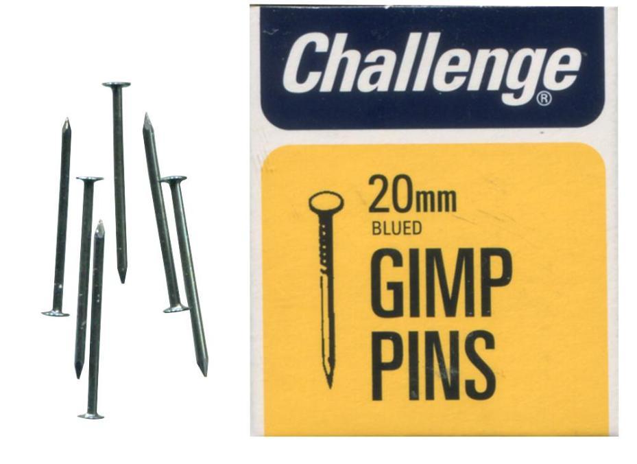 3//4/" 20mm CHALLENGE 40g Pack Brass Plated Escutcheon Pins
