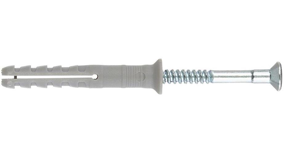 8mm x 40mm Duopower Plasterboard Wall Plugs with Screws 50 Pack FISCHER FIXINGS