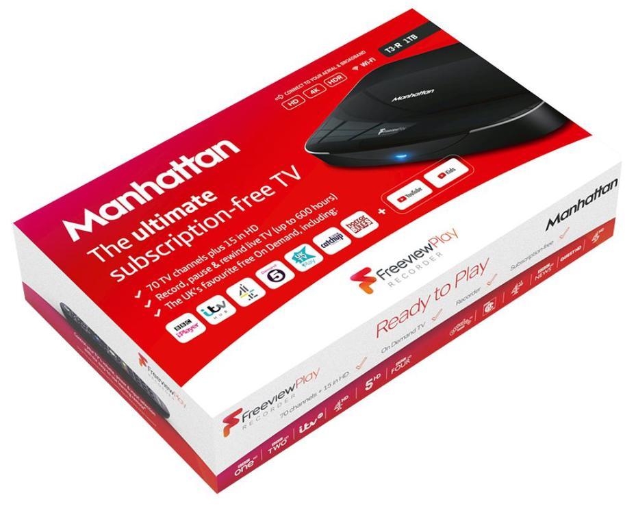 T3 r 4k smart freeview play recorder 1tb manhattan ebay