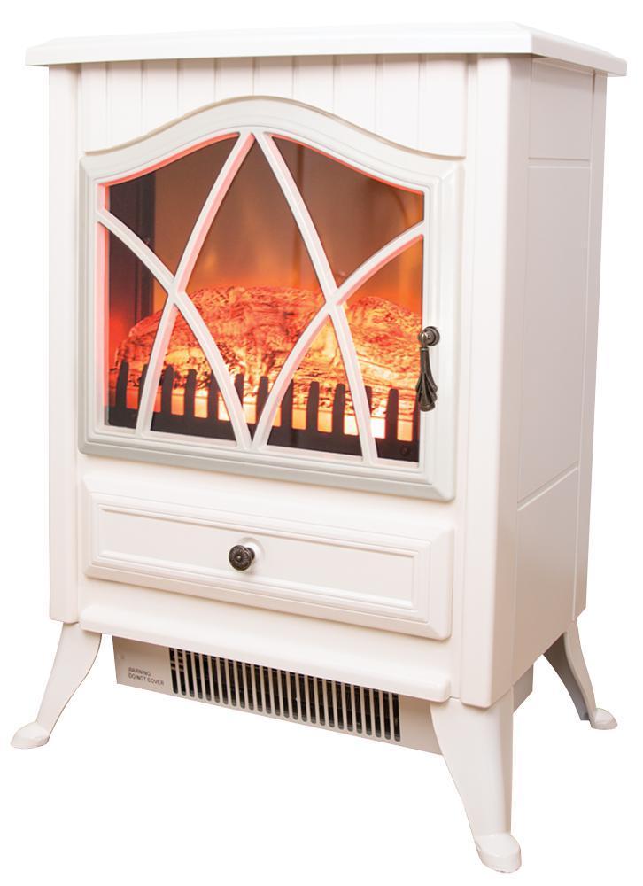 CAST IRON EFFECT ELECTRIC STOVE, WHITE BENROSS eBay