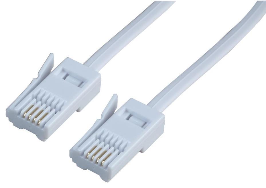 UK Plug to Plug (431A) Telephone Lead, 5m - PSG04188