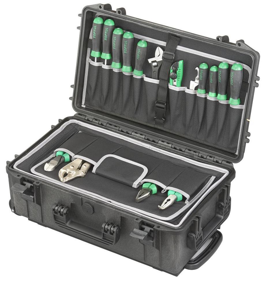 Black Waterproof Trolley Tool Case - 225mm x 574mm x 361mm - MAX520TCTR