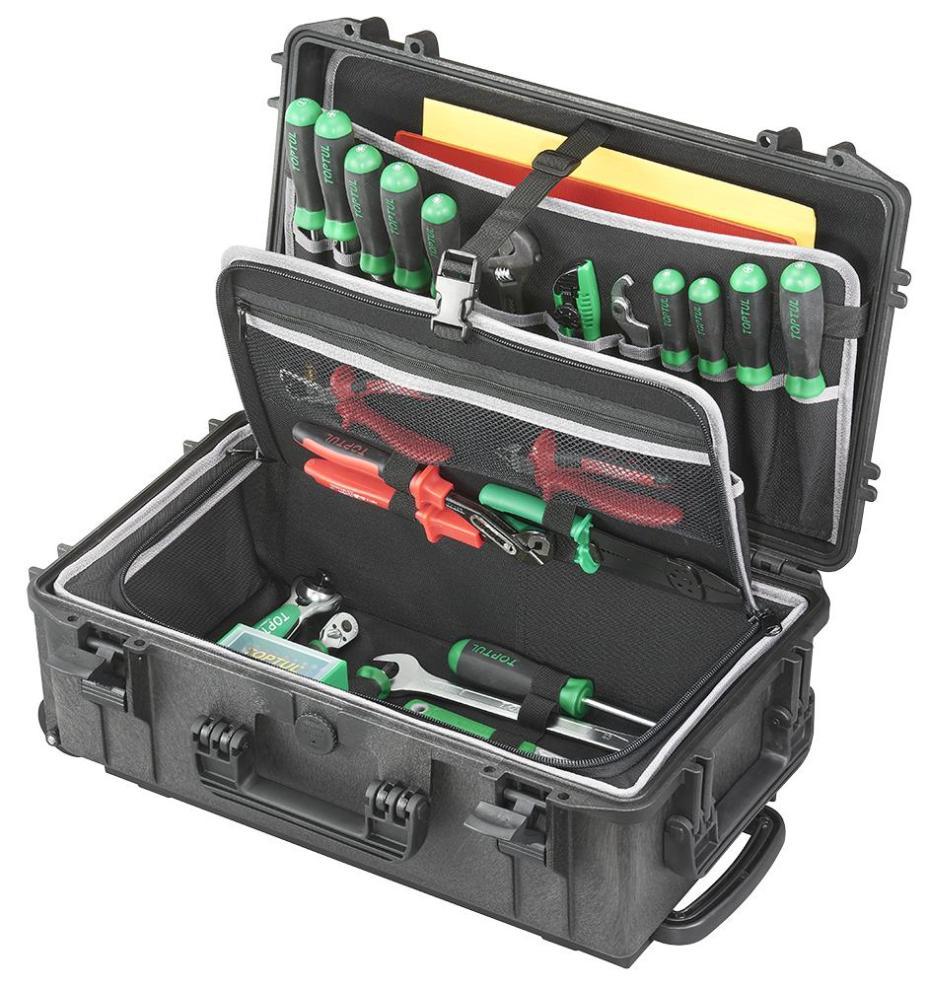 Black Waterproof Trolley Tool Case - 225mm x 574mm x 361mm - MAX520TCTR