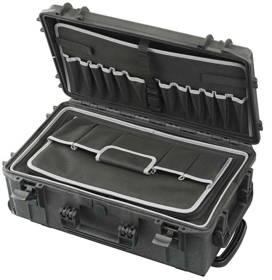 Black Waterproof Trolley Tool Case - 225mm x 574mm x 361mm - MAX520TCTR