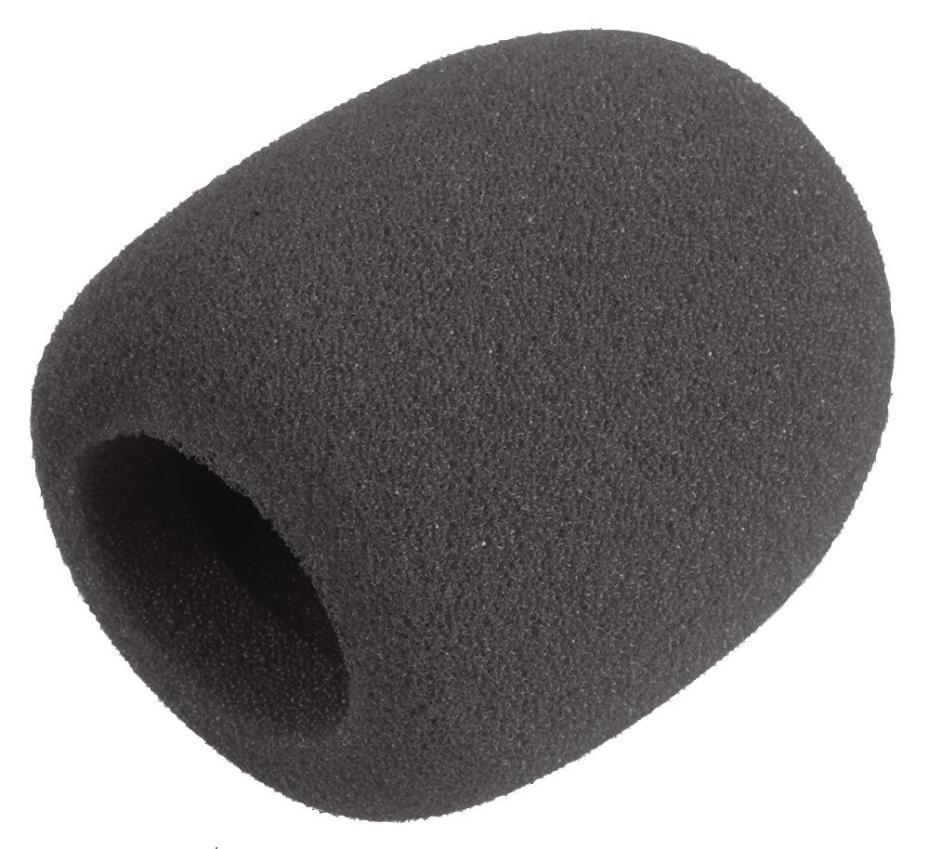 Antivento per microfono neri, confezione da 5 - MWS-BK-5PK