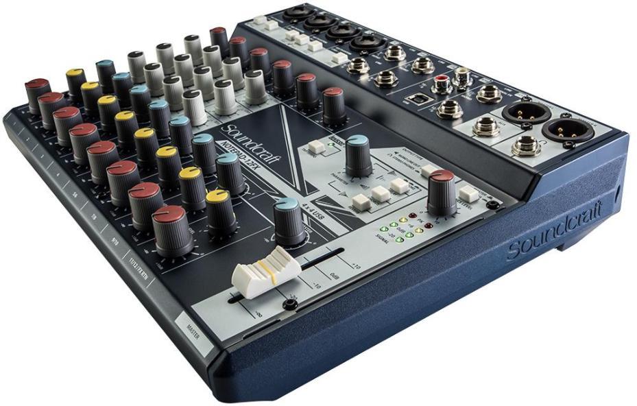 Mélangeur audio analogique 12 canaux avec effets - NOTEPAD-12FX