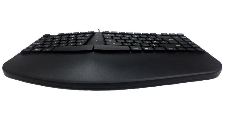 Contour Split Key USB Multimedia Keyboard, Black - KYB-CONTOUR-UBK