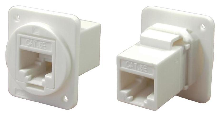 Presa Rj45 Cat5E al connettore passante presa Rj45 Cat5E bianco Cp30220Xw
