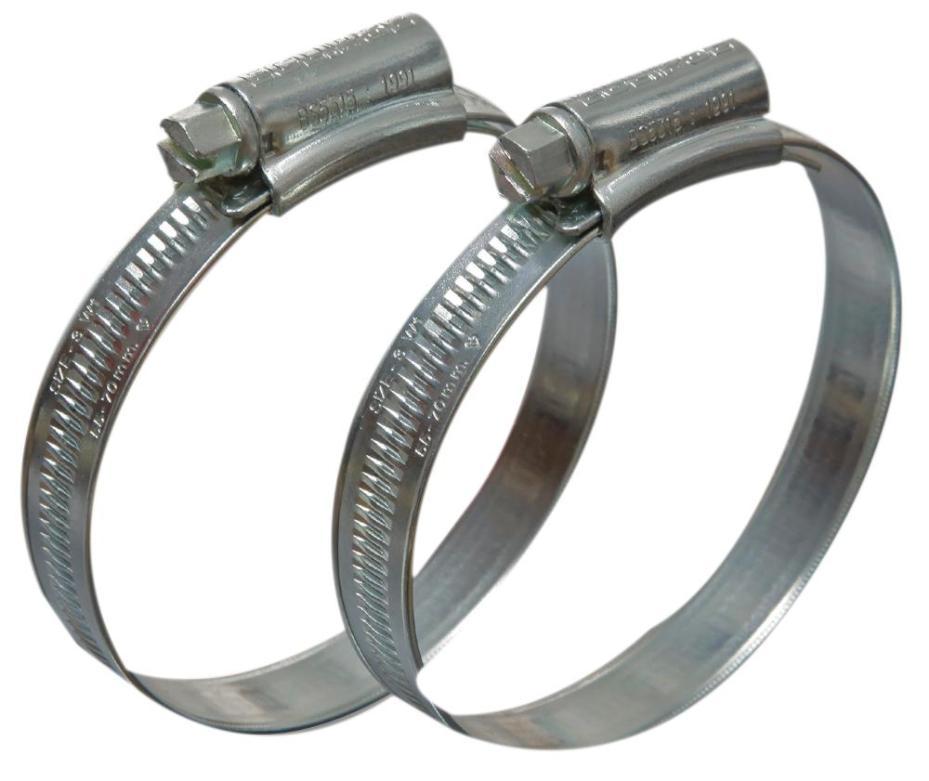 290mm - 330mm Mild Steel Hose Clips, 10 Pack - ECW1-14