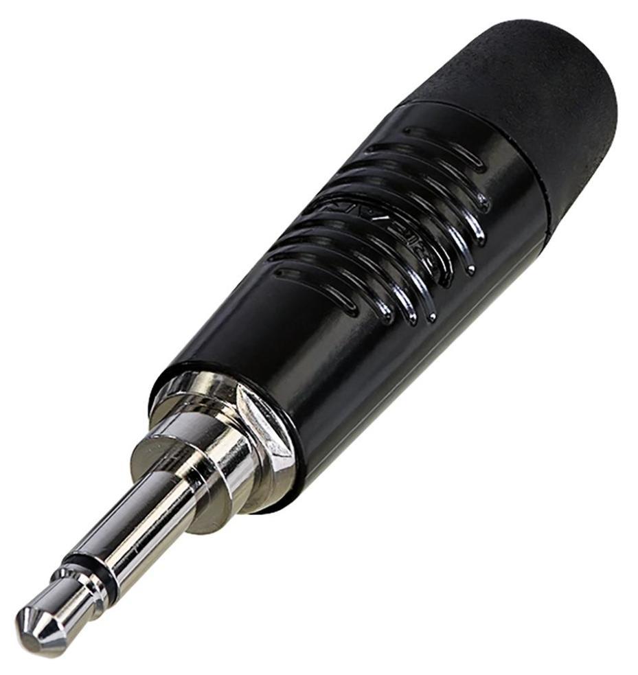 3.5mm Mono Jack Plug, Nickel Contacts, Black RTP2C-BAG