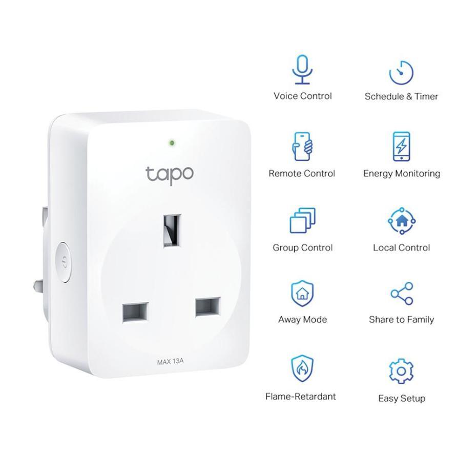Tapo Mini Presa WiFi Intelligente con Monitoraggio Energetico, 13A - TAPO P110