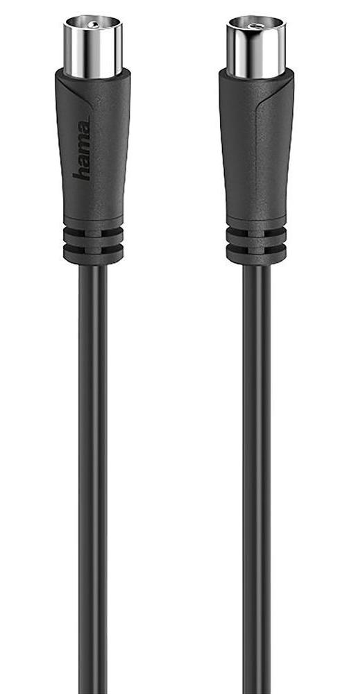 Câble volant coaxial, fiche à prise, 3 m, noir - 205053