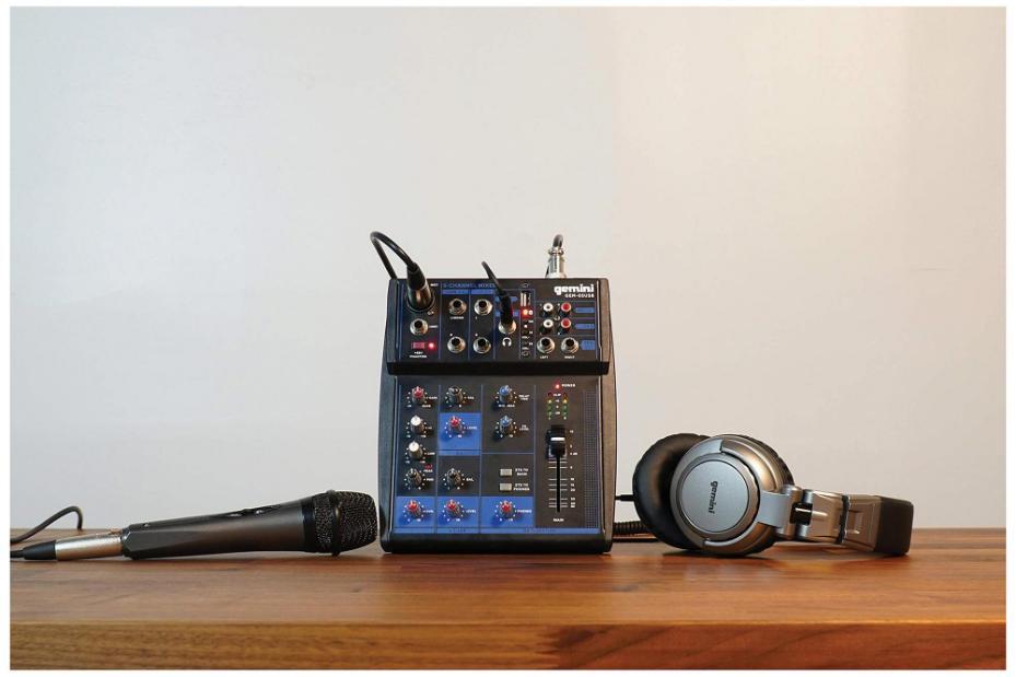 Table de mixage Bluetooth compacte, 5 canaux - GEM-05USB