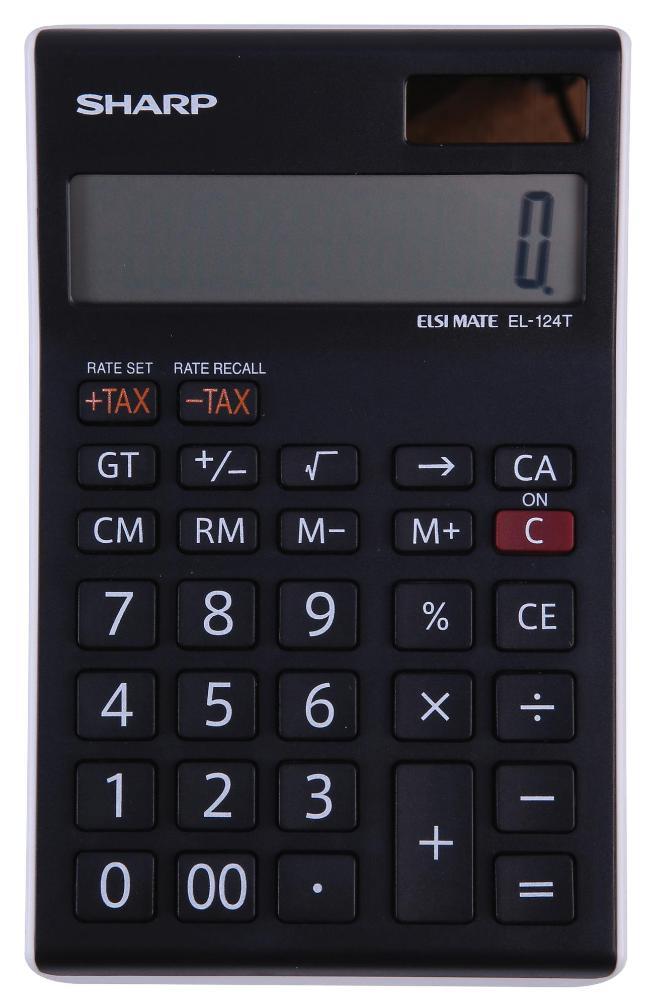 Desktop Calculator EL-124T, 8 Digit Display - SH-EL124TWH