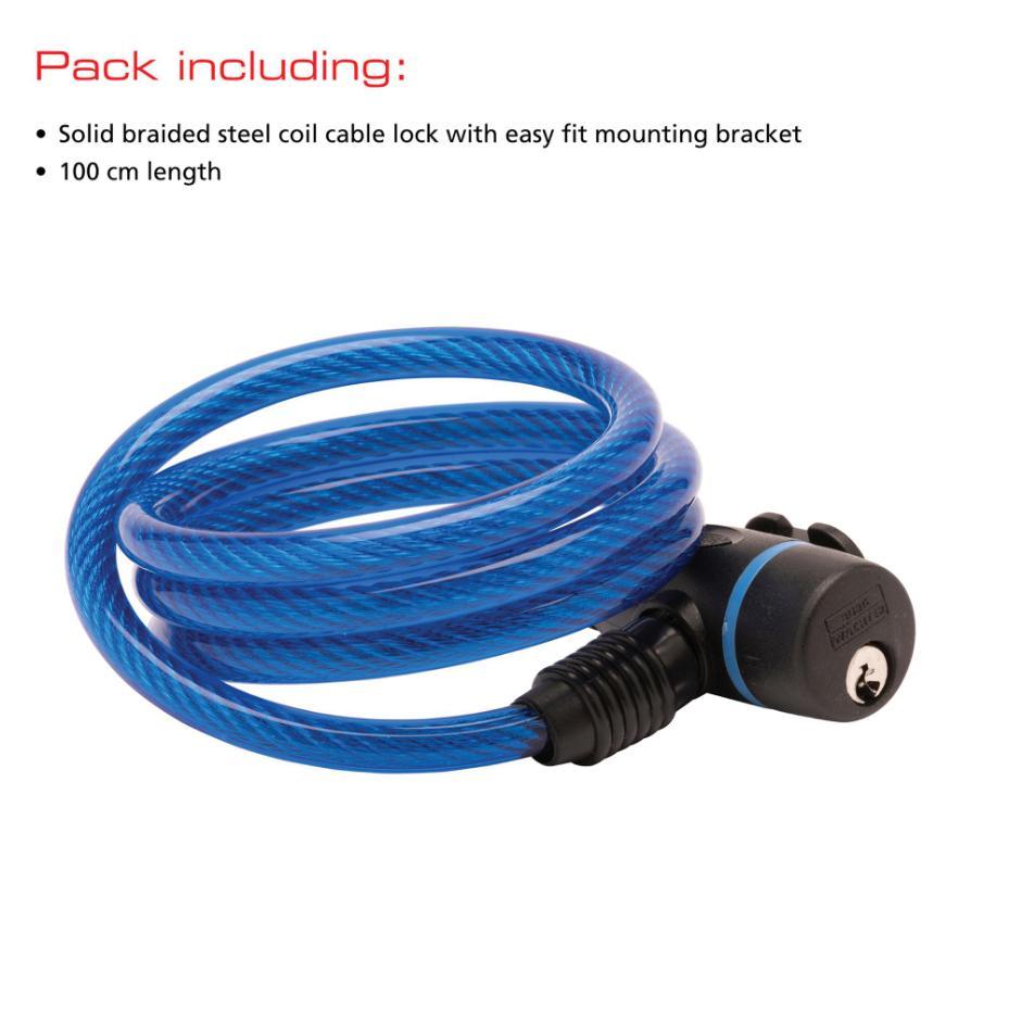 8 mm geflochtene Stahl -Selbstdarchen -Schlüsselverriegelungssicherungskabel, 1m - 1260 100