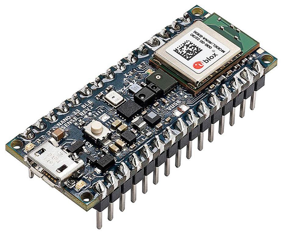 Placa de desarrollo de IA Nano 33 BLE Sense Rev2, con encabezados - ABX00070
