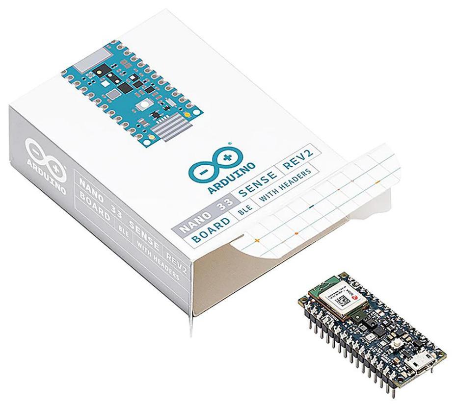 Placa de desarrollo de IA Nano 33 BLE Sense Rev2, con encabezados - ABX00070
