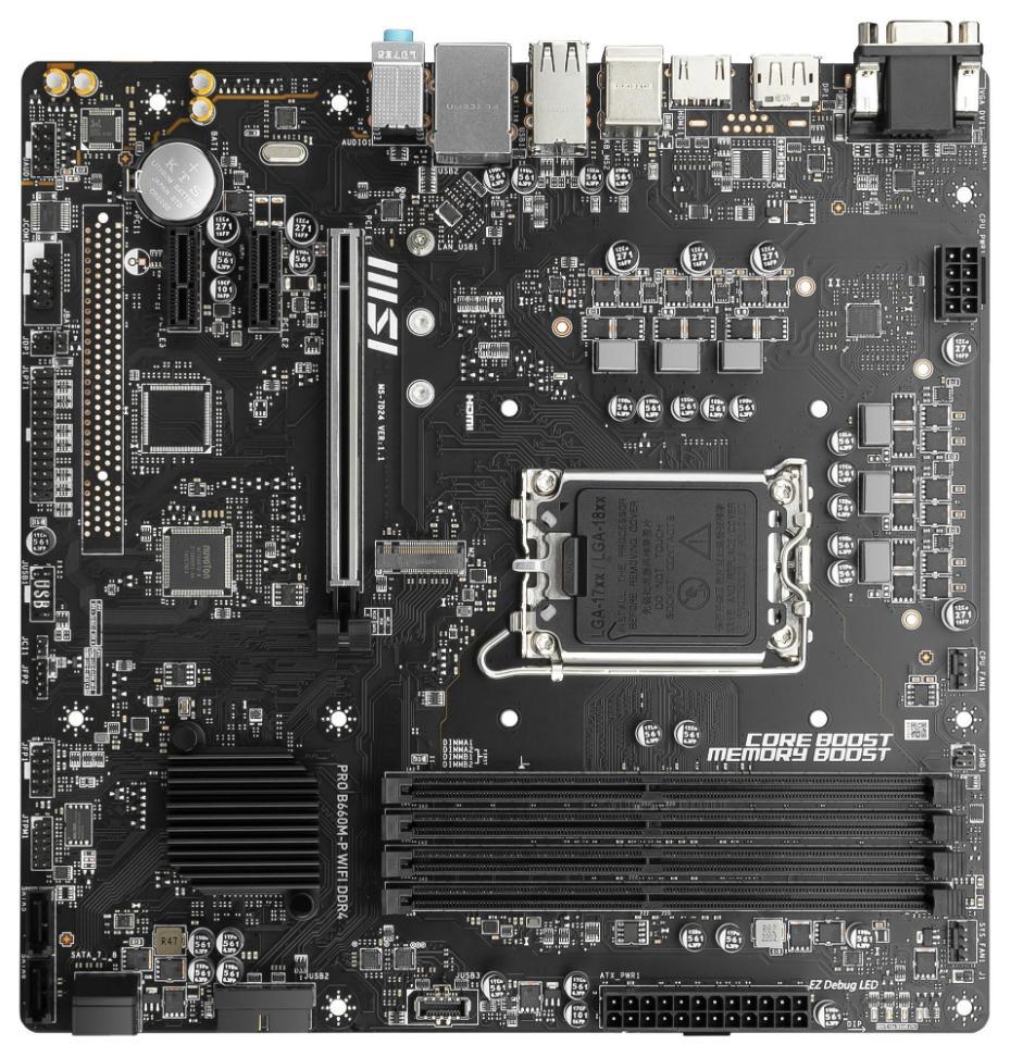 Pro B660M-P Ddr4 Socket 1700 Micro Atx Motherboard With Wifi